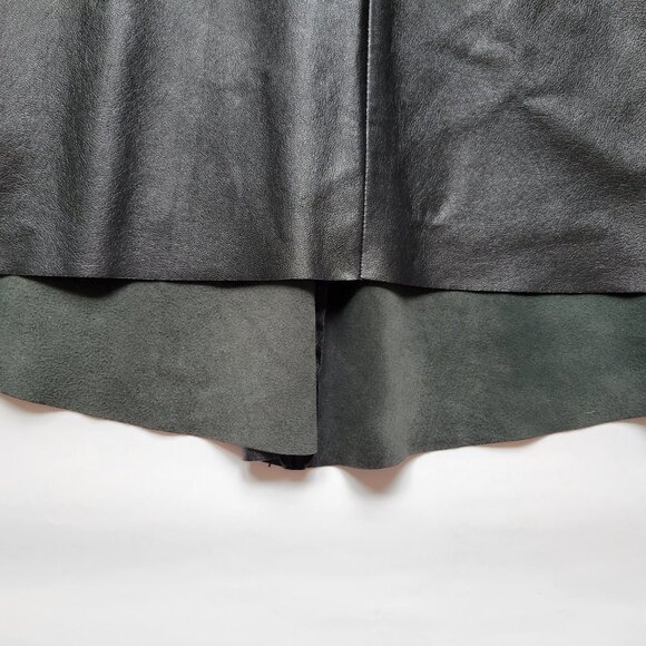 DKNY WOMENS LEATHER SKIRT HI LOW HEM SIZE 6 - Picture 2 of 13